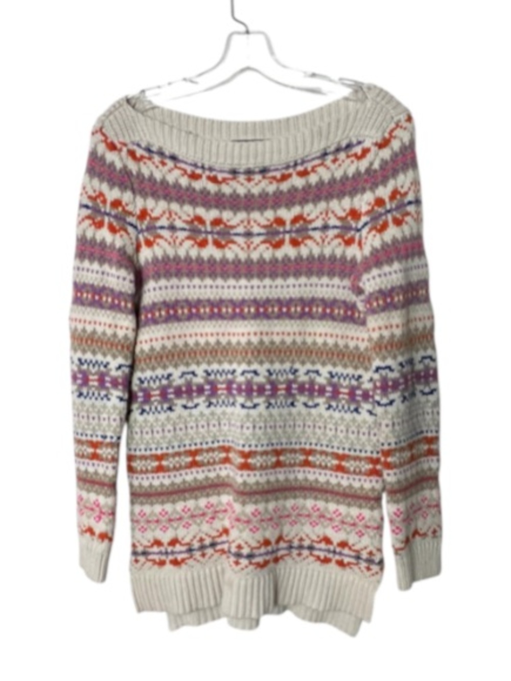 Ralph Lauren Fair Isle Sweater Medium Cotton Wool Blend Multicolor Nordic Knit